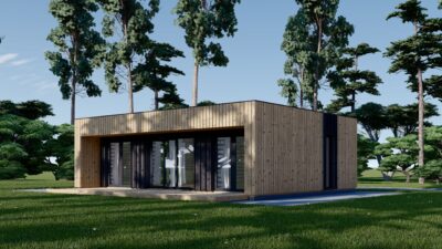 Holzhaus KULM 1 (66 mm + Holzverschalung) 48 m² Isoliert – Bild 4