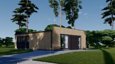 Holzhaus KULM 1 (66 mm + Holzverschalung) 48 m² Isoliert – Bild 5