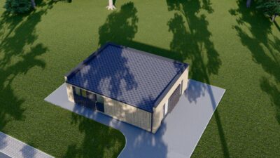 Holzhaus KULM 1 (66 mm + Holzverschalung) 48 m² Isoliert – Bild 6