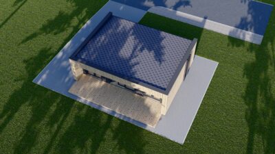 Holzhaus KULM 1 (66 mm + Holzverschalung) 48 m² Isoliert – Bild 7