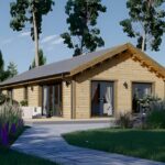 Blockbohlenhaus ANGELA (66 mm), 63m² Isoliert