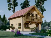 Holzhaus LISA (PREMIUM Isoliert, 66 mm + Holzverschalung), 80 m²