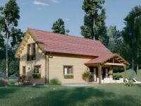 Holzhaus VERENA Isoliert, 66 mm + Holzverschalung, 110 m²