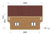 Holzhaus LISA (PREMIUM Isoliert, 66 mm + Holzverschalung), 80 m² – Bild 4