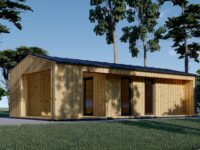 Blockbohlenhaus ANITA (44mm + Holzverschalung), 37m²