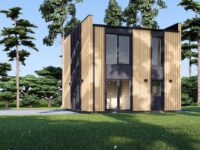 Holzhaus Kulm 4 (Isoliert , 66 mm + Holzverschalung), 49 m²