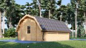 Holzgarage Kansas (44mm), 5x6m, 30m² – Bild 5