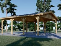 Doppelcarport aus Holz CLASSIC, 6x6 m, 36 m²