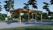 Carport aus Holz mit Flachdach, 3x6m, 18m² – Bild 2
