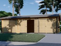 Dreifachgarage aus Holz (44mm), 9x6m, 54m²