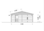 Holzgarage mit (44 mm) 4x6 m mit Doppelcarport 5.5x6 m – Bild 10