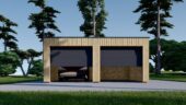 Doppelgarage mit Flachdach (34mm + Holzverschalung), 6x6m, 36m² – Bild 5