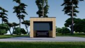 Holzgarage mit Flachdach(34mm + Holzverschalung), 3,2x5,2m, 16,6m² – Bild 3
