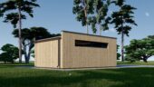 Holzgarage mit Flachdach mit 34mm + Holzverschalung, 4x6m, 24m² – Bild 6