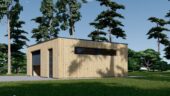 Holzgarage mit Flachdach Plus (34mm + Holzverschalung), 6x6m, 36m² – Bild 5