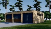 Dreifachgarage mit Flachdach (34mm + Holzverschalung), 9x6m, 54m² – Bild 5