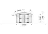 Einzelgarage aus Holz (44 mm), 3.6x5.4 m, 20 m² – Bild 7