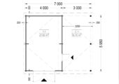 Einzelgarage (44mm) 4x6m mit Carport 3x6m – Bild 7