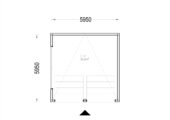 Doppelgarage mit Flachdach (34mm + Holzverschalung), 6x6m, 36m² – Bild 9