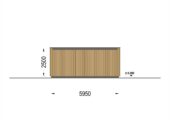 Doppelgarage mit Flachdach (34mm + Holzverschalung), 6x6m, 36m² – Bild 12