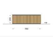 Holzgarage mit Flachdach Plus (34mm + Holzverschalung), 8x6m, 48m² – Bild 9