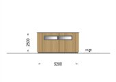 Holzgarage mit Flachdach(34mm + Holzverschalung), 3,2x5,2m, 16,6m² – Bild 11