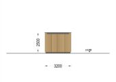 Holzgarage mit Flachdach(34mm + Holzverschalung), 3,2x5,2m, 16,6m² – Bild 12