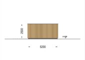 Holzgarage mit Flachdach(34mm + Holzverschalung), 3,2x5,2m, 16,6m² – Bild 8