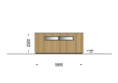 Holzgarage mit Flachdach mit 34mm + Holzverschalung, 4x6m, 24m² – Bild 11