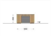 Holzgarage mit Flachdach (34mm + Holzverschalung), 5x6m, 30m² – Bild 10