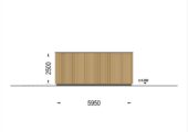 Holzgarage mit Flachdach (34mm + Holzverschalung), 5x6m, 30m² – Bild 12