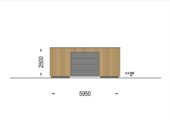 Holzgarage mit Flachdach (34mm + Holzverschalung), 6x6m, 36m² – Bild 11