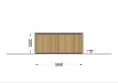 Holzgarage mit Flachdach Plus (34mm + Holzverschalung), 6x6m, 36m² – Bild 13