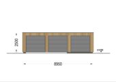Dreifachgarage mit Flachdach (34mm + Holzverschalung), 9x6m, 54m² – Bild 12