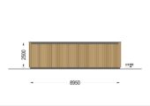 Dreifachgarage mit Flachdach (34mm + Holzverschalung), 9x6m, 54m² – Bild 9