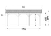 Carport aus Holz CLASSIC, 3x6 m, 18 m² – Bild 7