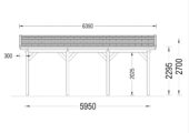 Carport aus Holz CLASSIC, 3x6 m, 18 m² – Bild 9