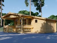 Premium Blockbohlenhaus IRIS (44 mm) 26 m²