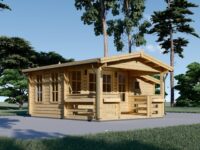 Premium Blockbohlenhaus IRIS (66 mm) 26 m²