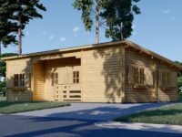 Blockbohlenhaus mit Flachdach ULRICH, 70m²