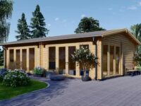 Premium Blockbohlenhaus MARTIN (44 mm) 48 m²