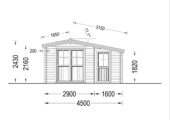 Premium Gartenhaus Bregenz, 4.5x3 m, 13 m² – Bild 7