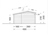 Premium Gartenhaus Bregenz, 4.5x3 m, 13 m² – Bild 9