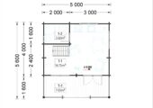Blockbohlenhaus Tirol mit Schlafboden und Terrasse (44 mm), 20 m² + 8 m² – Bild 7