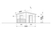 Blockbohlenhaus mit Terrasse ANTON, 5x9 m, 35 m² + 8m² – Bild 11
