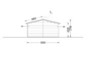 Blockbohlenhaus mit Terrasse ANTON, 5x9 m, 35 m² + 8m² – Bild 8