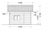 Blockbohlenhaus mit Schlafboden DORNBIRN (44 mm), 20 m² + 16 m² – Bild 10