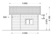 Blockbohlenhaus mit Schlafboden DORNBIRN (44 mm), 20 m² + 16 m² – Bild 12
