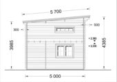 Blockbohlenhaus mit Schlafboden DORNBIRN (44 mm), 20 m² + 16 m² mit Pultdach – Bild 9