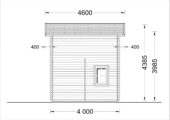 Blockbohlenhaus mit Schlafboden DORNBIRN (44 mm), 20 m² + 16 m² mit Pultdach – Bild 10